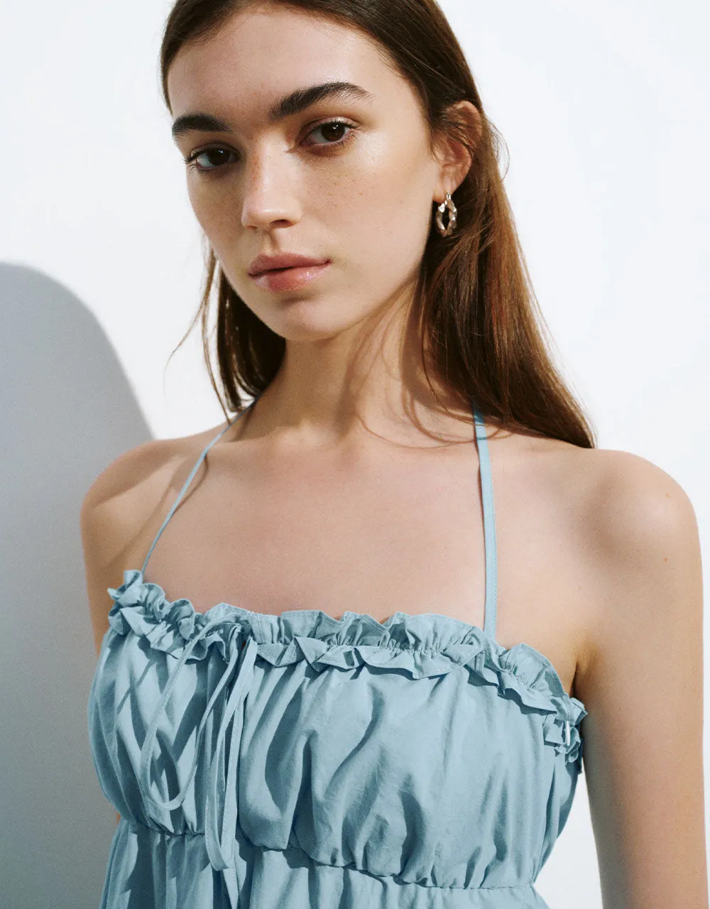 Halter Neck Off-Shoulder A-Line Dress sold by Urban Revivo product image thumbnail 4