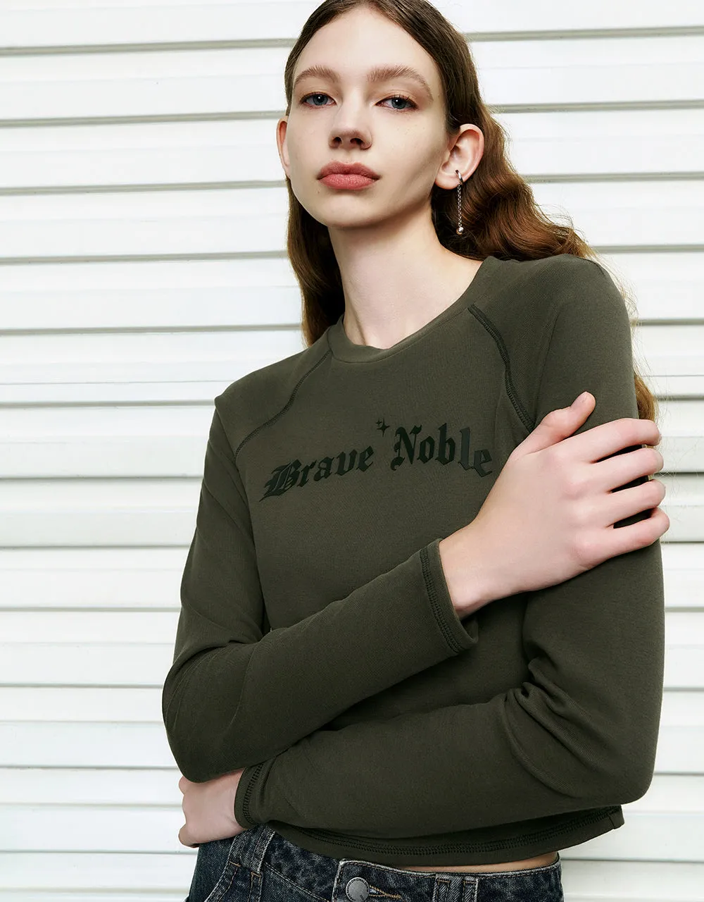 Raglan Sleeve Crew Neck Knitted T-Shirt sold by Urban Revivo product image thumbnail 4