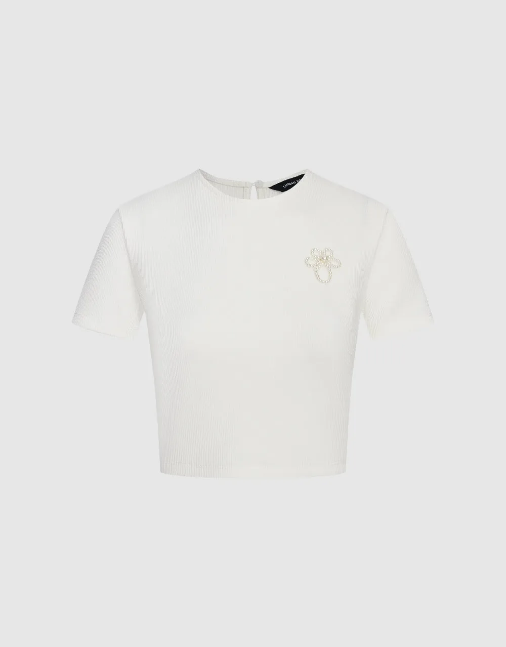 Paw Embroidered Crew Neck Skinny T-Shirt sold by Urban Revivo product image thumbnail 2