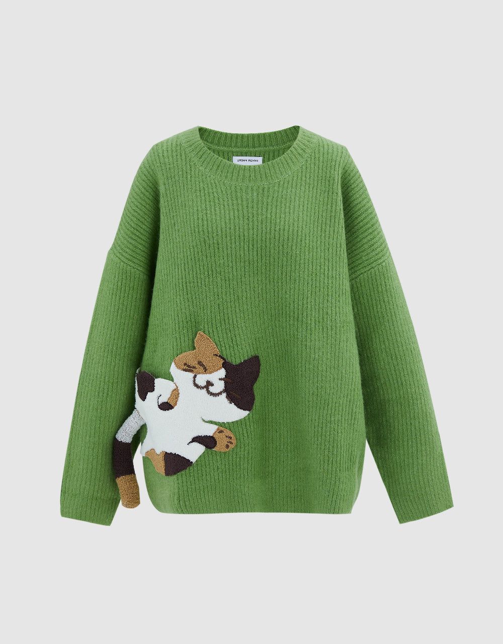 Cat Printed Crew Neck Knitted T-Shirt sold by Urban Revivo product image thumbnail 2