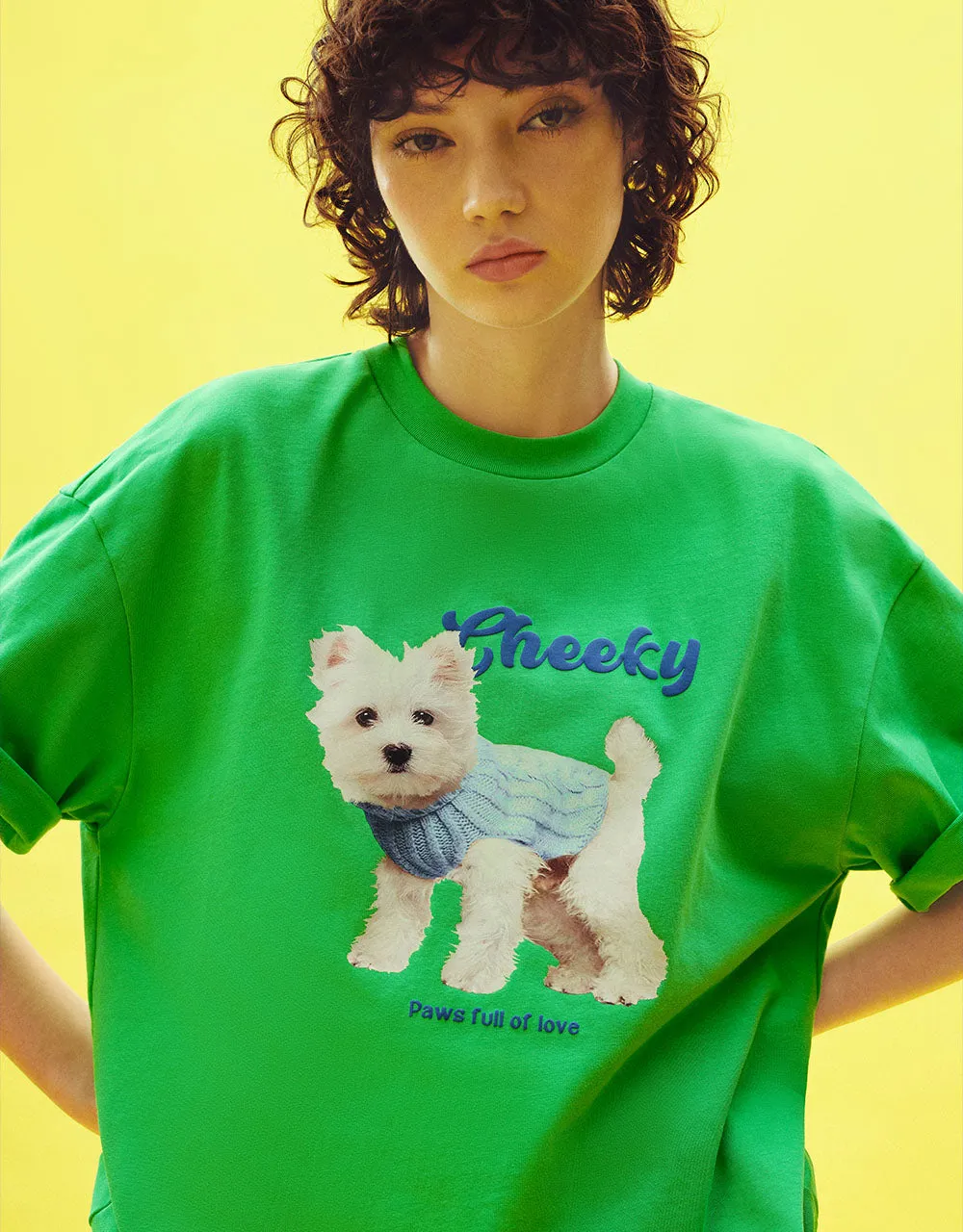 Dog Printed Crew Neck T-Shirt sold by Urban Revivo product image thumbnail 4