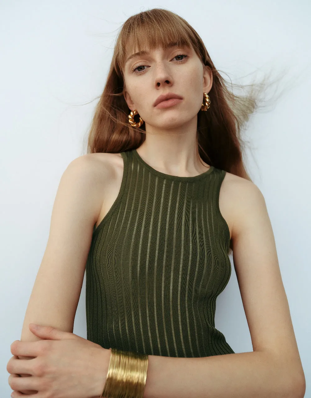 Crew Neck Knitted Tank Top sold by Urban Revivo product image thumbnail 5