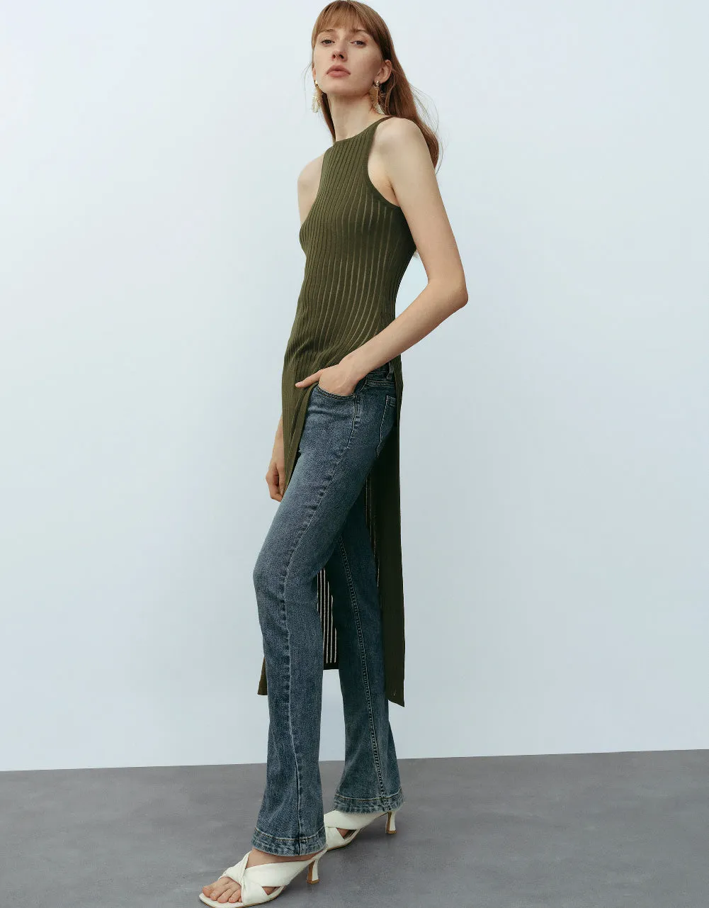 Crew Neck Knitted Tank Top sold by Urban Revivo product image thumbnail 3