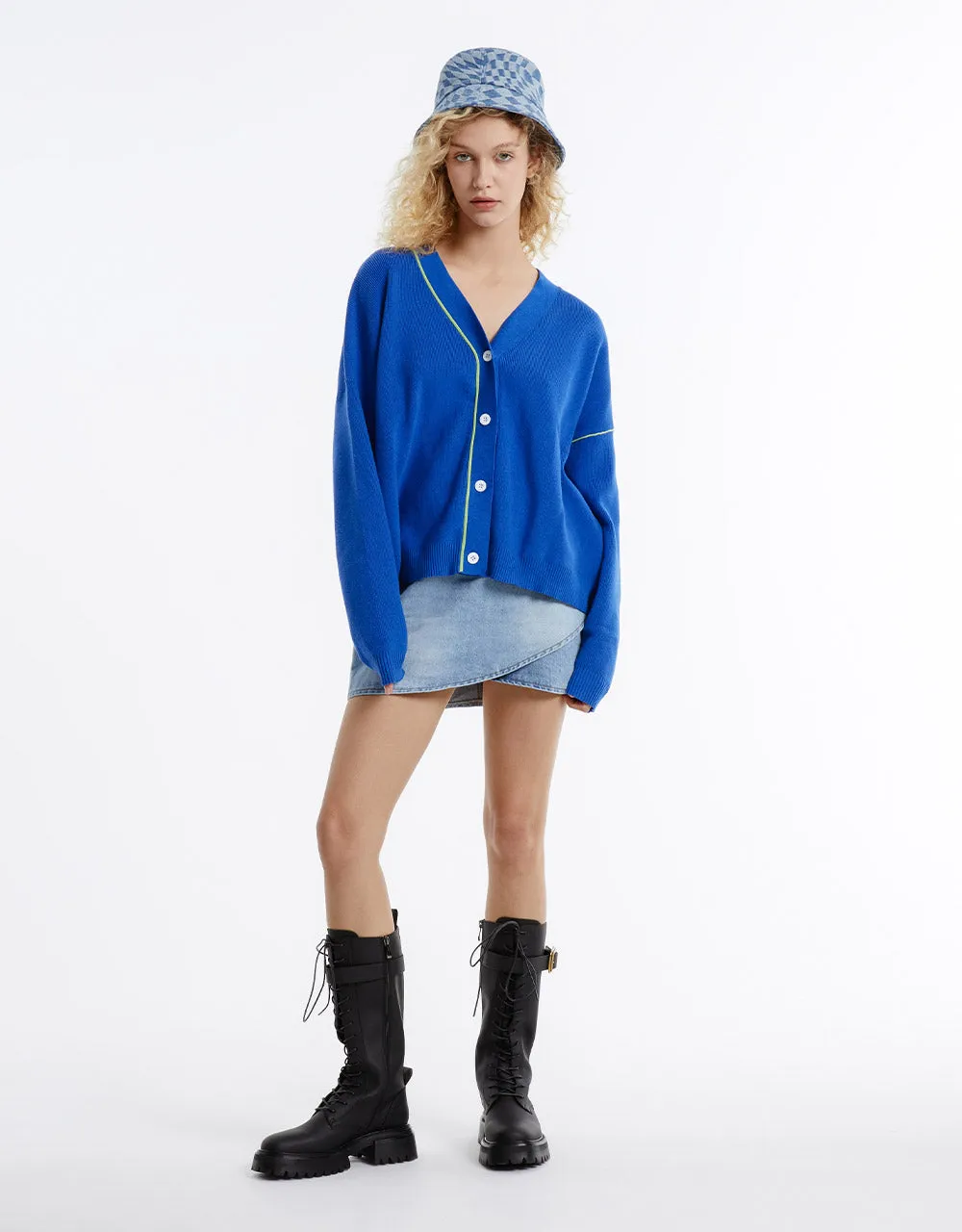 Contrast Stitch Cardigan sold by Urban Revivo product image thumbnail 5