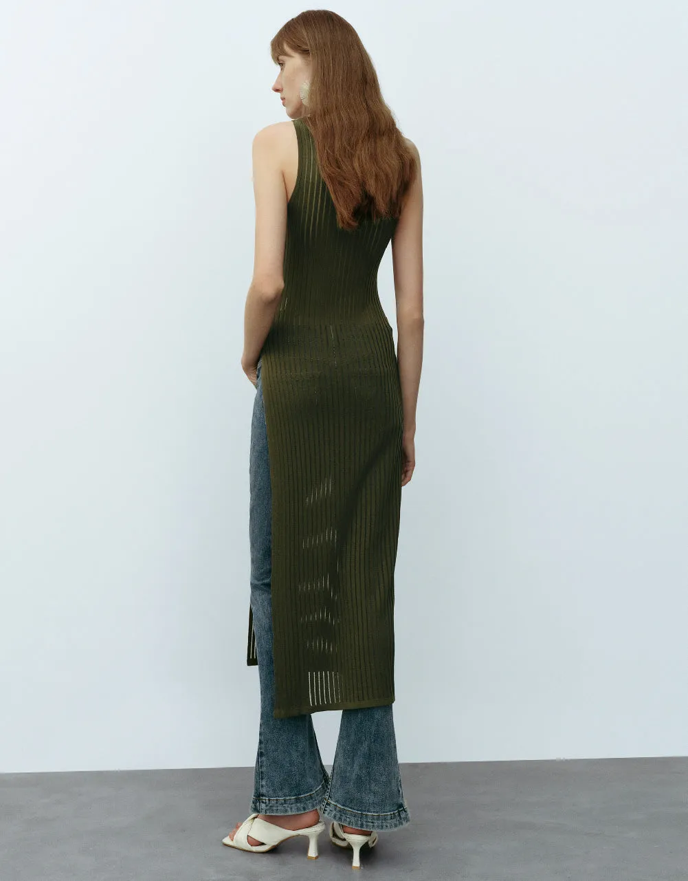 Crew Neck Knitted Tank Top sold by Urban Revivo product image thumbnail 4