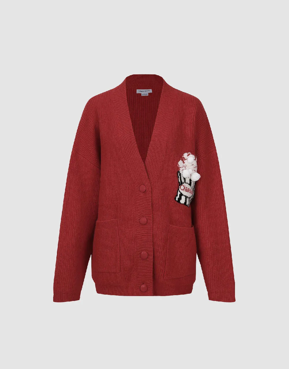 V-Neck Knitted Cardigan sold by Urban Revivo product image thumbnail 2