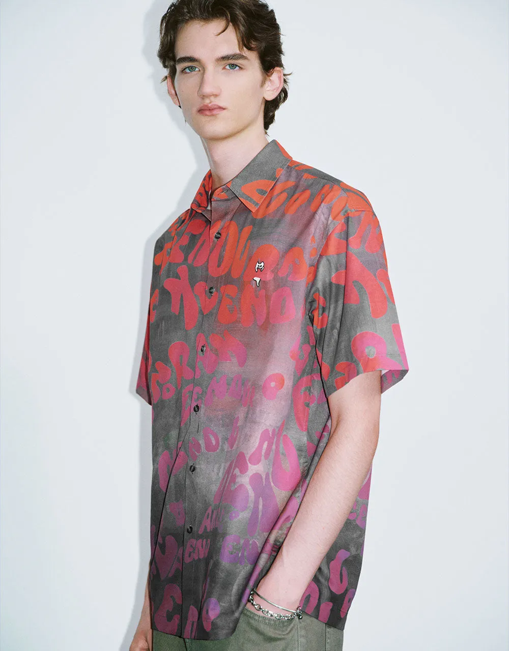Button Up Printed Loose Shirt sold by Urban Revivo product image thumbnail 2