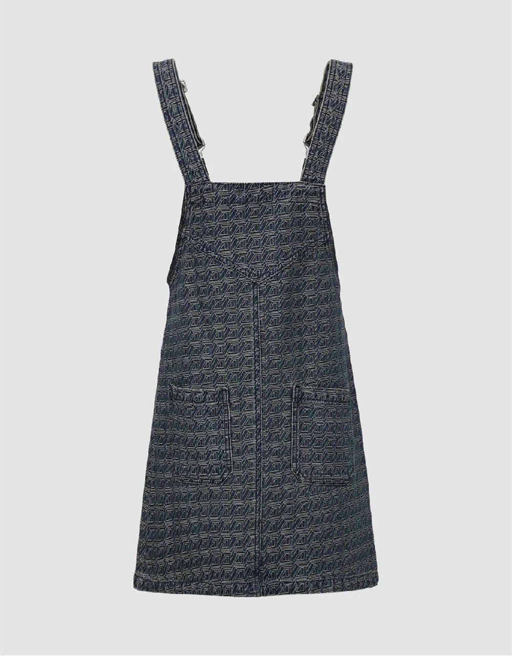 Monogram Mini Denim Pinafore Dress sold by Urban Revivo product image thumbnail 5