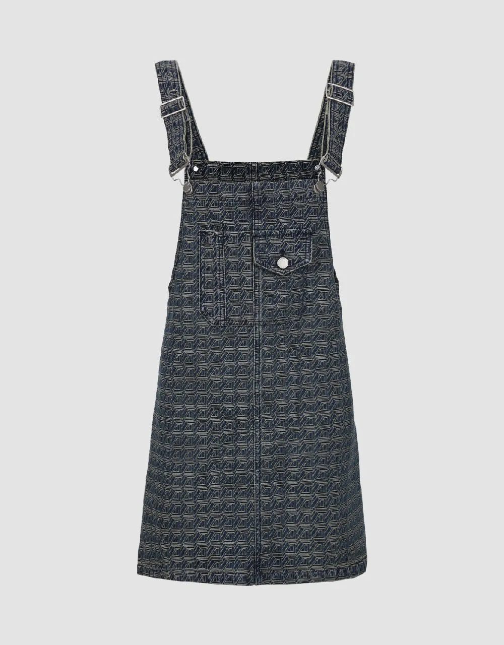 Monogram Mini Denim Pinafore Dress sold by Urban Revivo