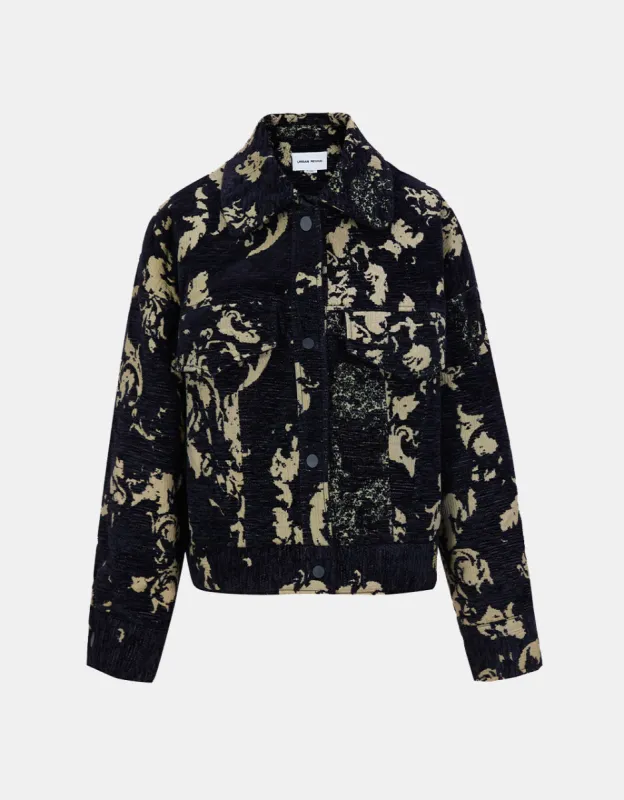 Abstract Print Button Up Jacket sold by Urban Revivo