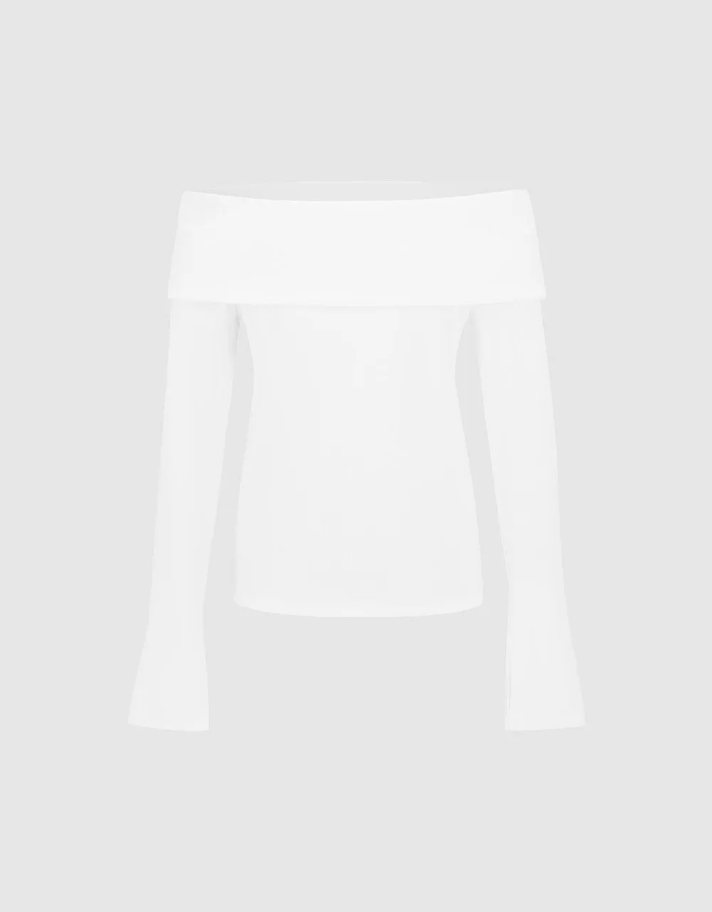 Off-Shoulder Skinny T-Shirt sold by Urban Revivo product image thumbnail 2