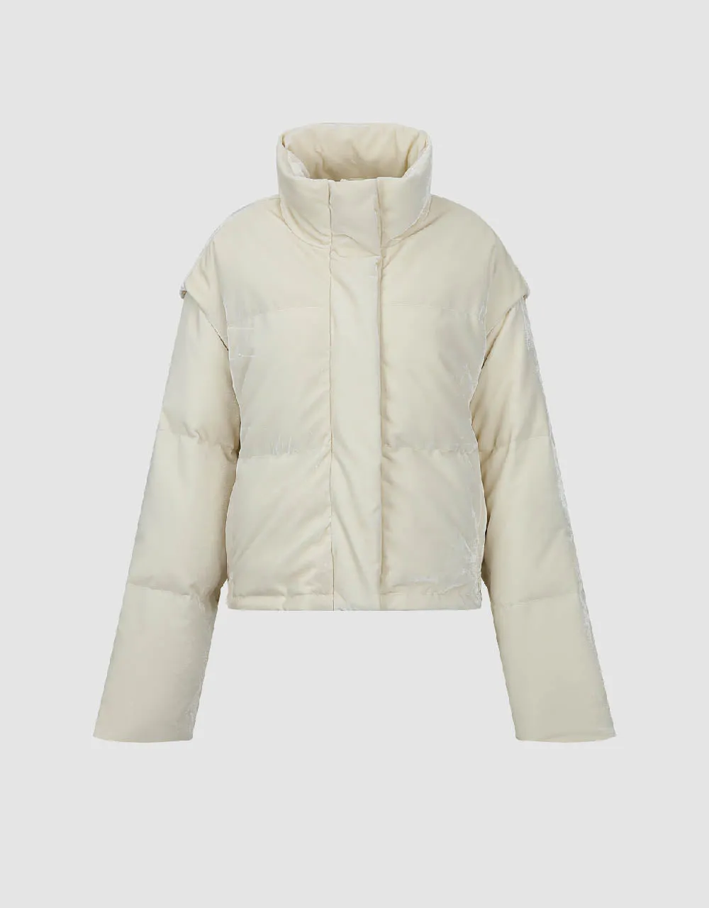 Stand Collar A-Line Puffer Jacket sold by Urban Revivo product image thumbnail 5
