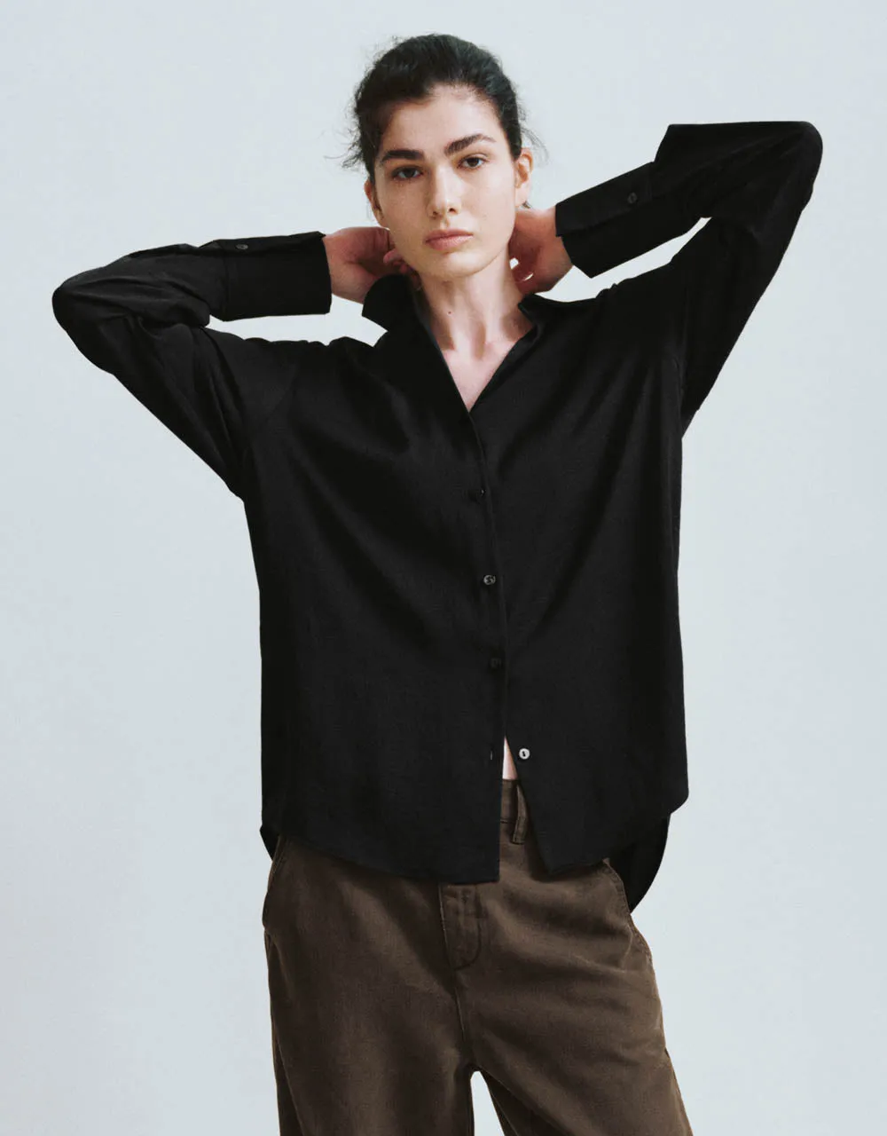 Button Up Straight Shirt sold by Urban Revivo