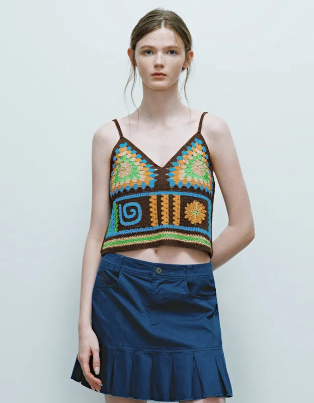 V-Neck Skinny Knitted Cami Top sold by Urban Revivo