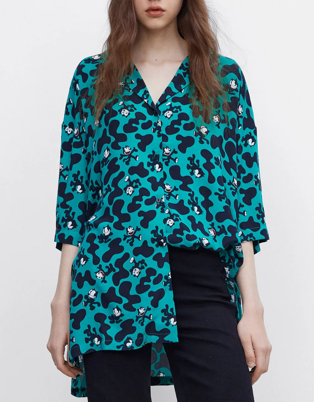 Felix The Cat Allover Print Shirt sold by Urban Revivo product image thumbnail 2