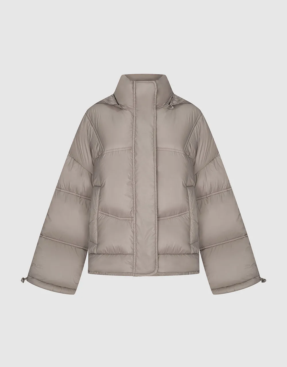 Straight Hooded Puffer Jacket sold by Urban Revivo