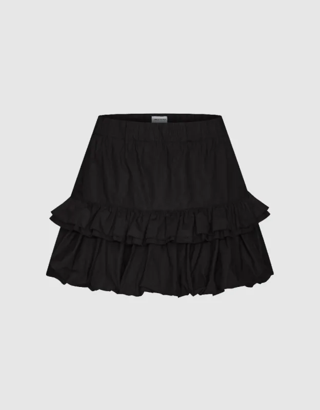 Bubble Hem Mini A-Line Skirt sold by Urban Revivo