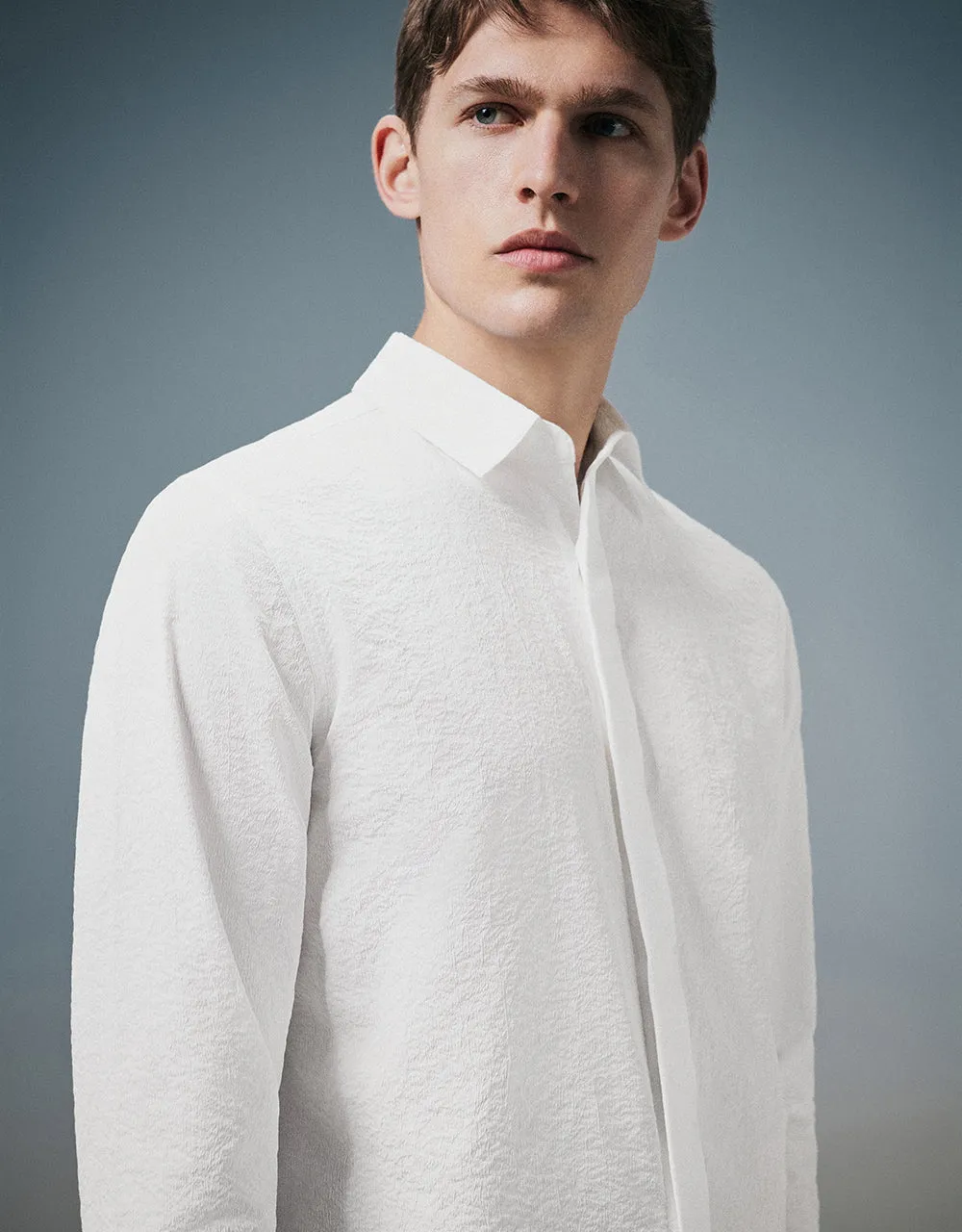 Textured Loose Shirt sold by Urban Revivo product image thumbnail 4