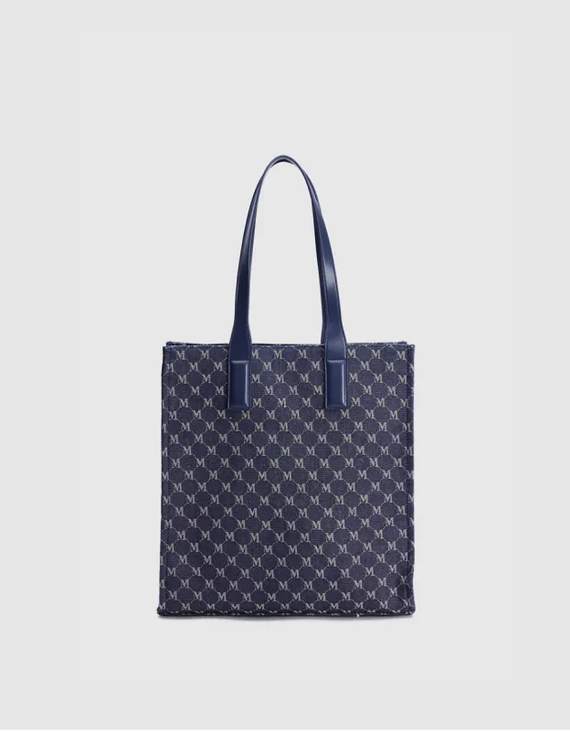 Monogram Denim Tote Bag sold by Urban Revivo