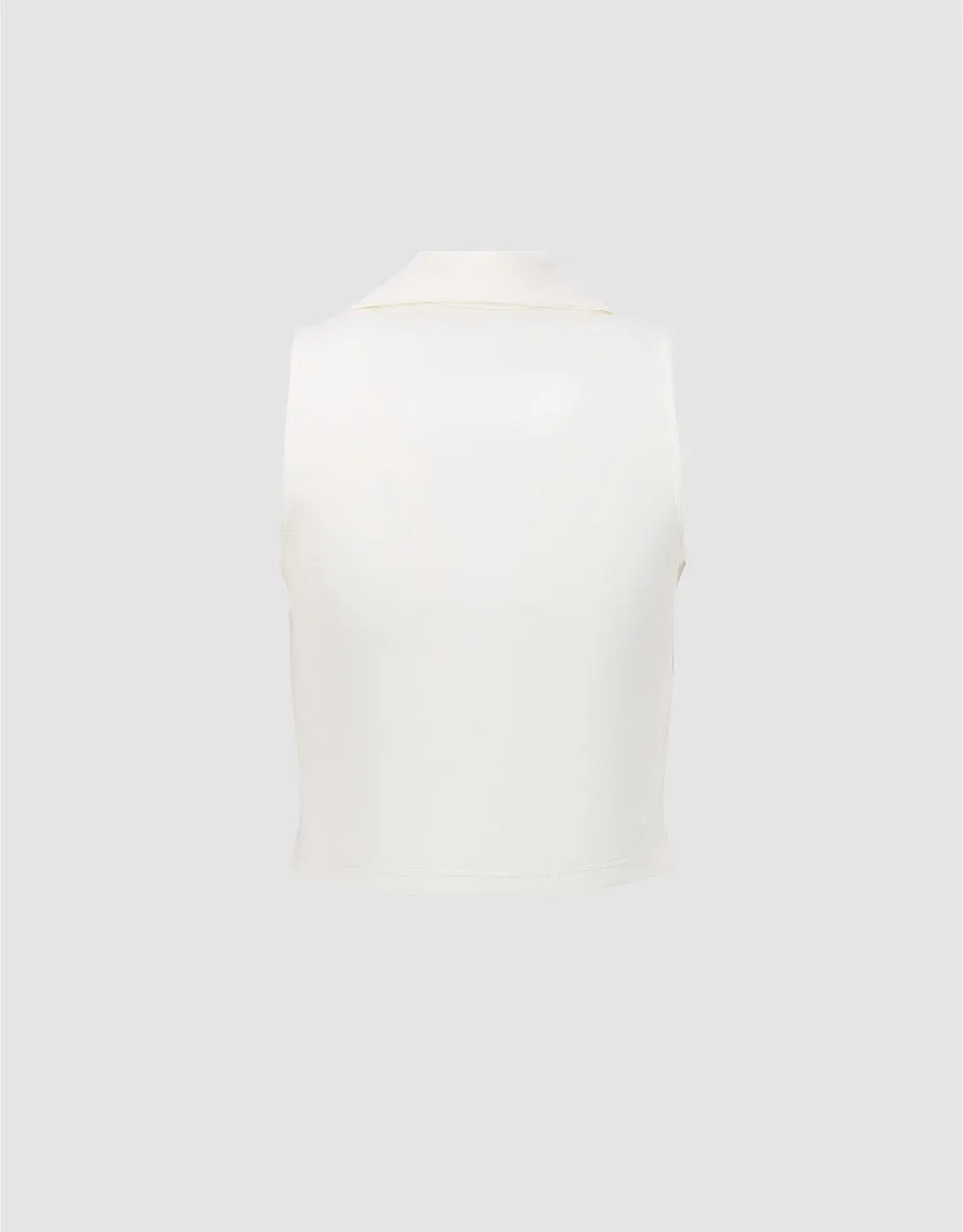 Zipper Front V-Neck Knitted Skinny Vest sold by Urban Revivo product image thumbnail 5