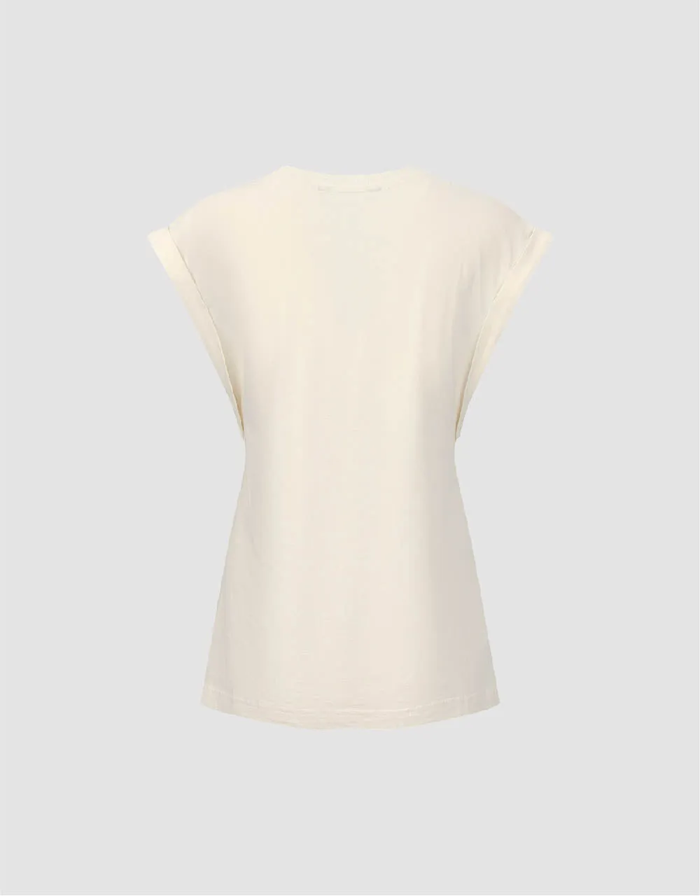 Sleeveless Crew Neck Straight T-Shirt sold by Urban Revivo product image thumbnail 5