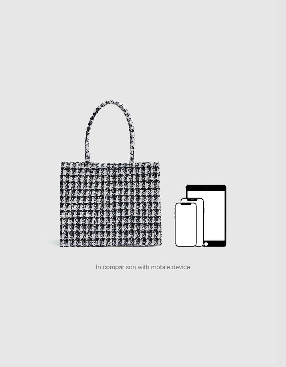 Tweed Tote Bag sold by Urban Revivo product image thumbnail 3