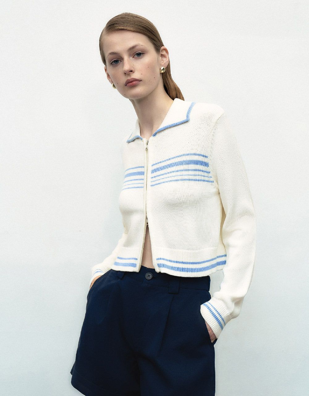 Zipper Front Knitted Cardigan sold by Urban Revivo product image thumbnail 2