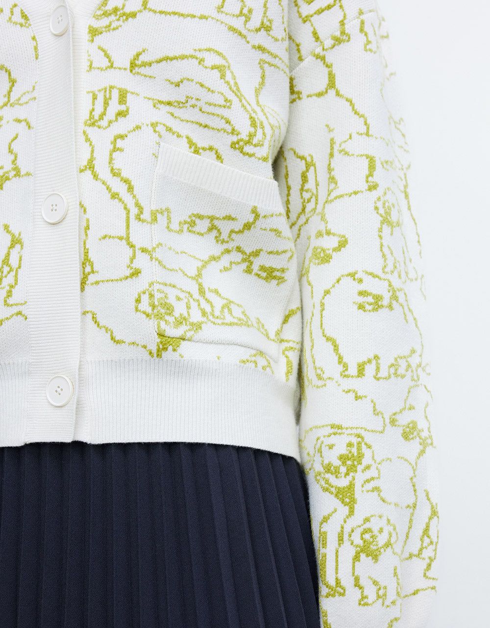 Dog Pattern Button Up Cardigan sold by Urban Revivo product image thumbnail 3