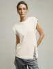 Sleeveless Crew Neck Straight T-Shirt sold by Urban Revivo