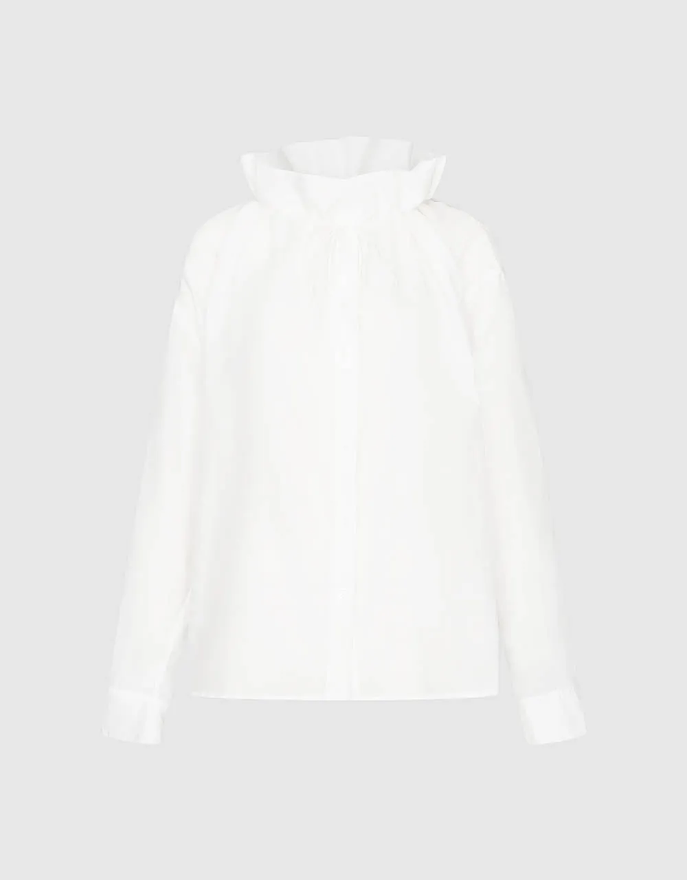 Ruffle Lapel Shirt sold by Urban Revivo product image thumbnail 2