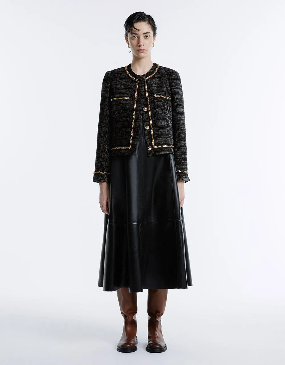 Chain Detail Tweed Jacket sold by Urban Revivo product image thumbnail 5