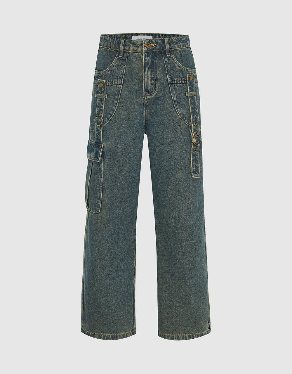 Straight Jeans With Pockets sold by Urban Revivo