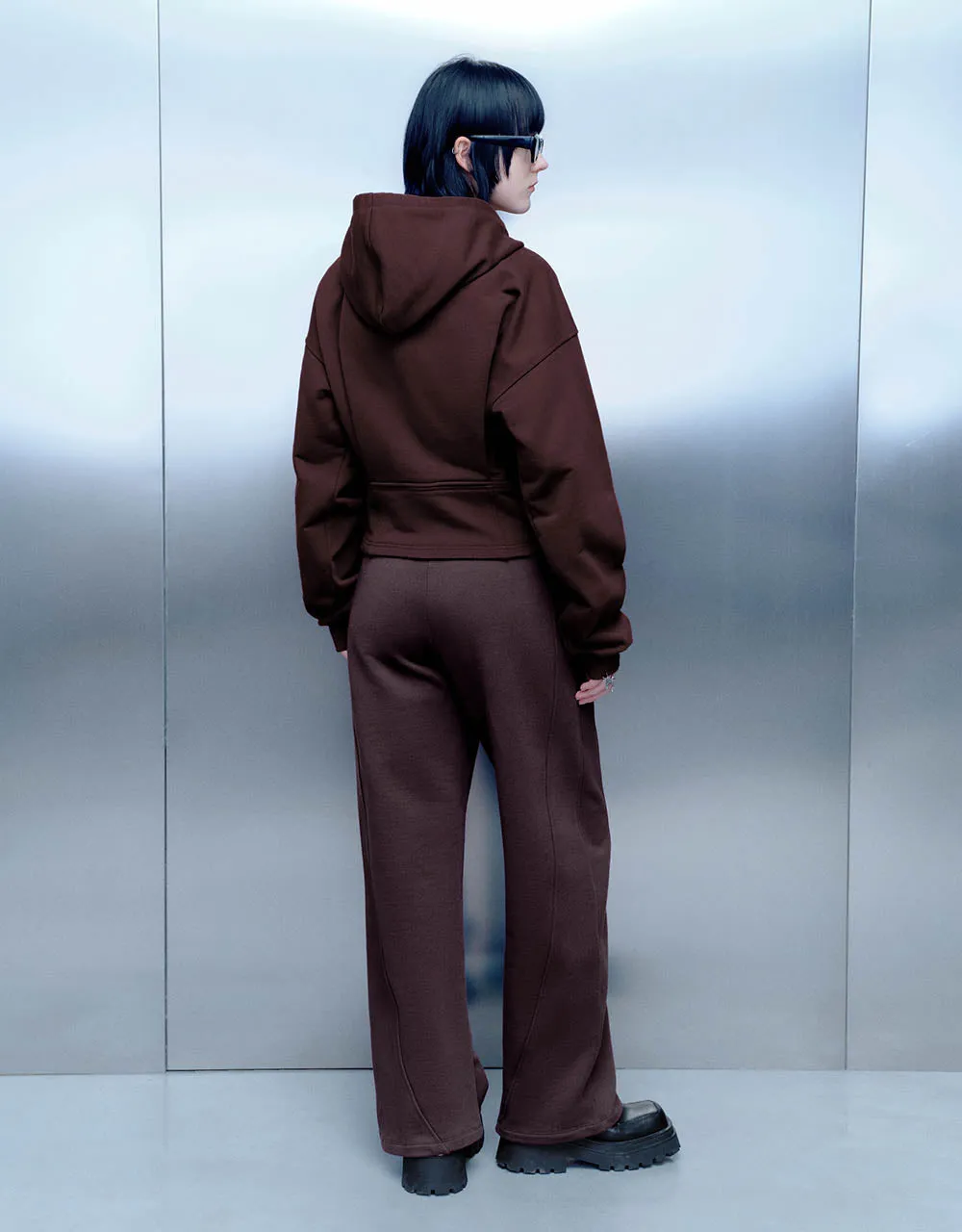 Zipper Front Hooded Knitted Jacket sold by Urban Revivo product image thumbnail 5