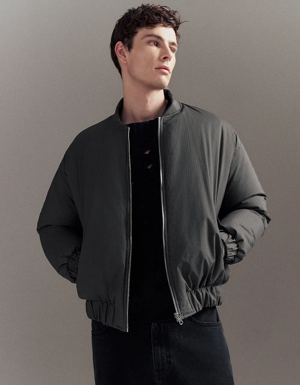 Zipper Front Down Jacket sold by Urban Revivo