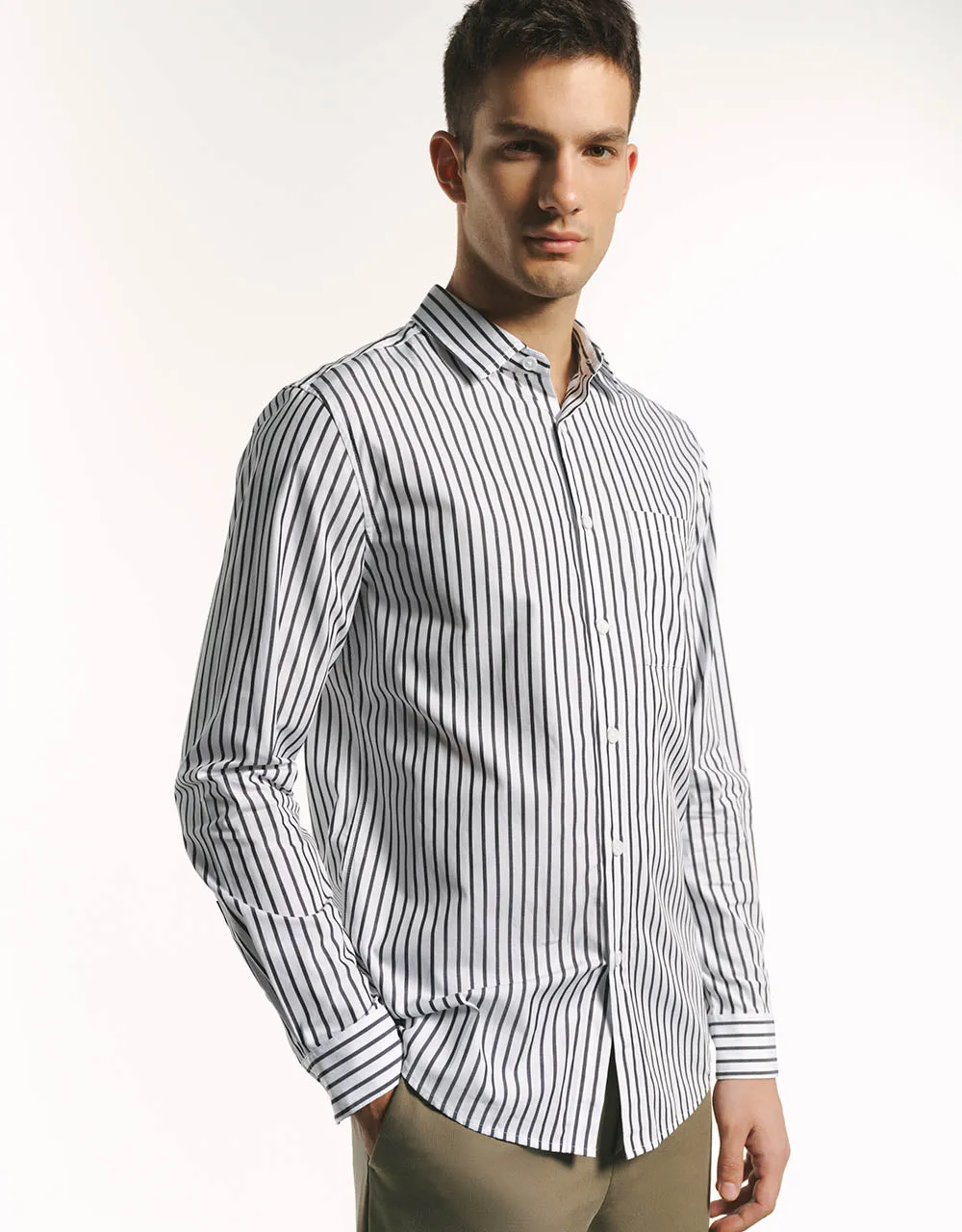 Button Up Striped Shirt sold by Urban Revivo product image thumbnail 2