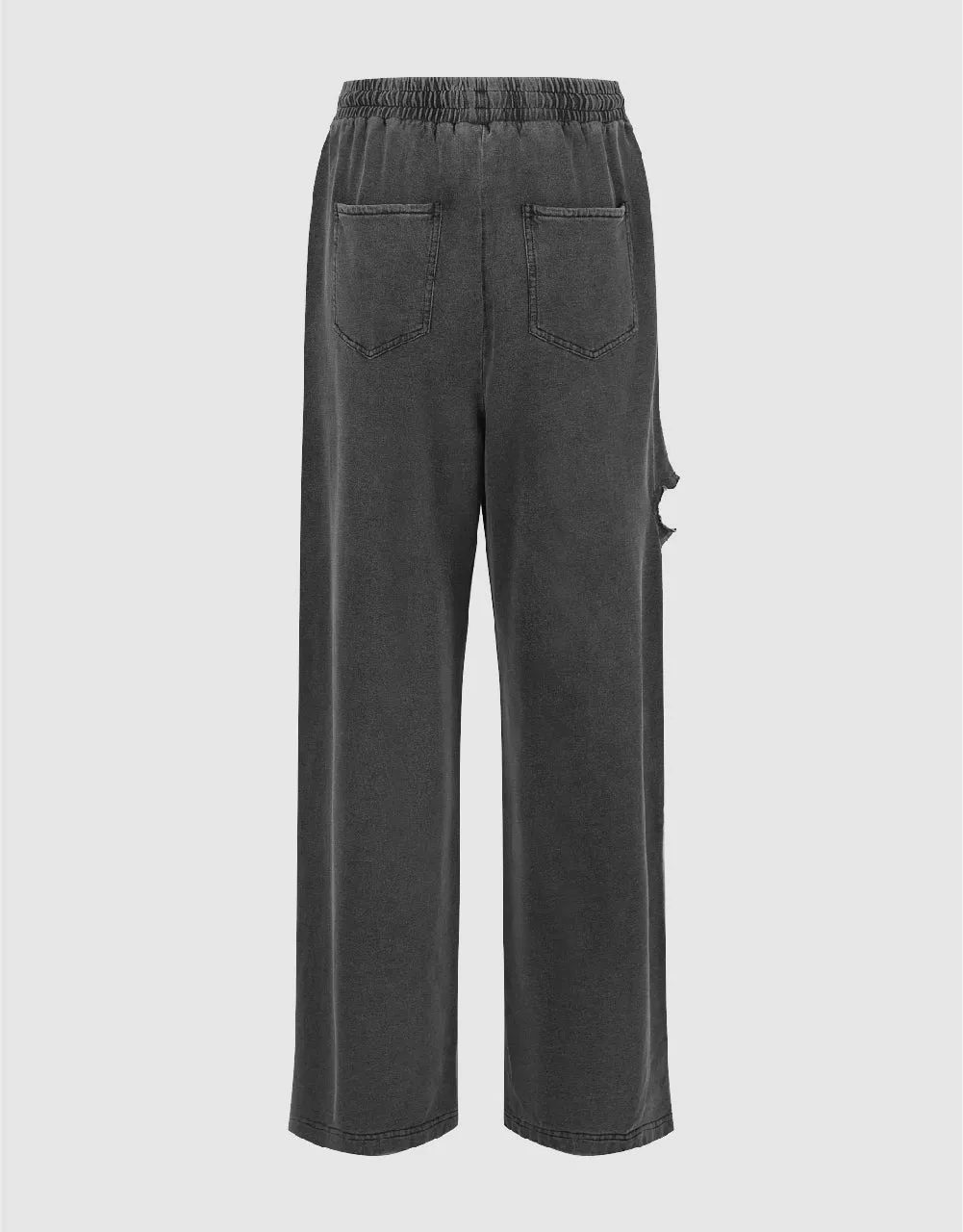 Elastic Waist Wide-Leg Jeans sold by Urban Revivo product image thumbnail 3