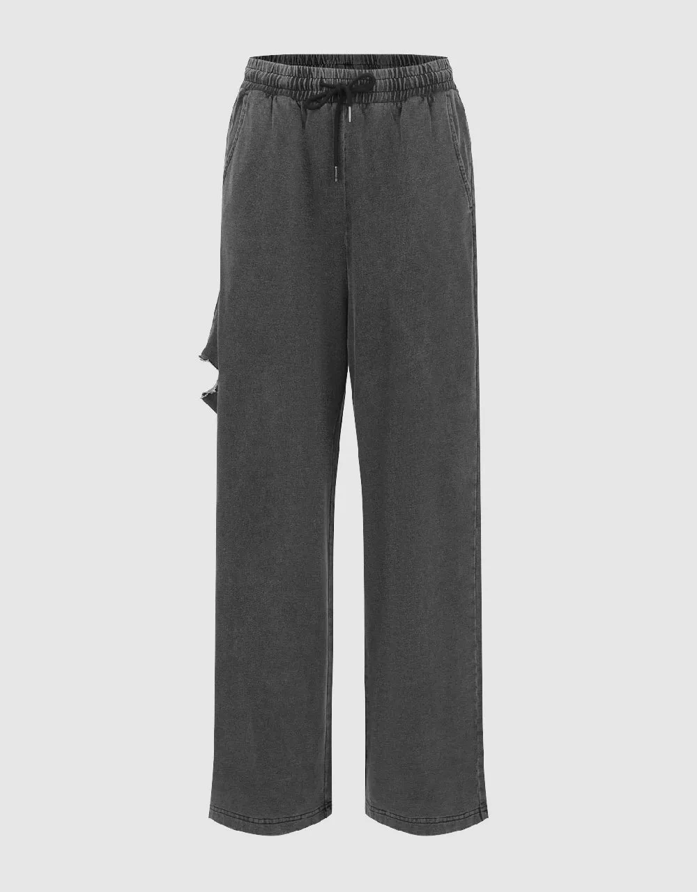 Elastic Waist Wide-Leg Jeans sold by Urban Revivo