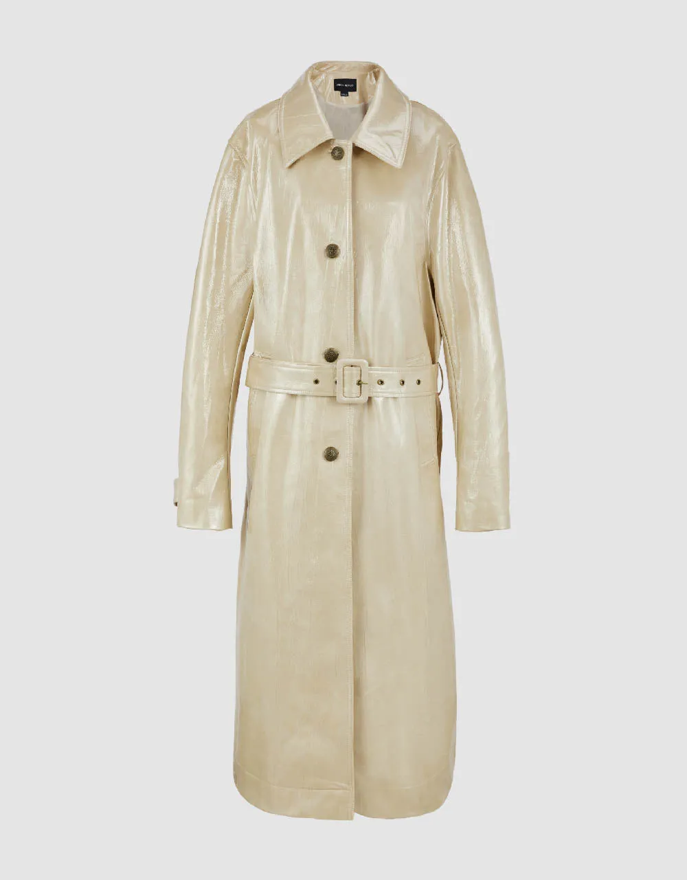 Vegan Leather Trench Coat With Belt sold by Urban Revivo product image thumbnail 2