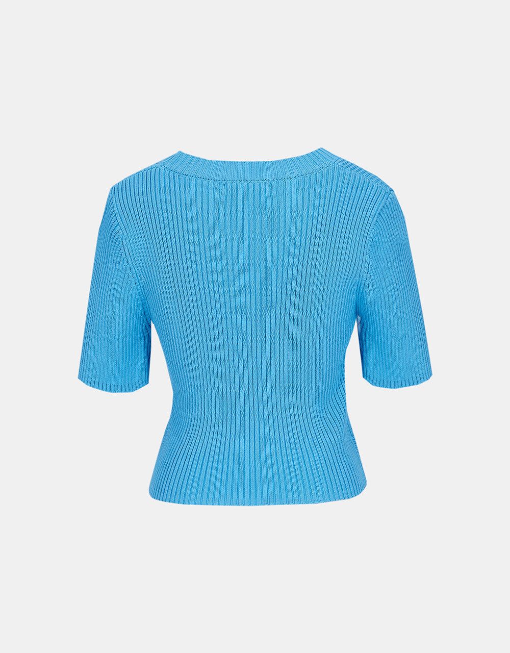 Crisscross Ribbed Knit Tee sold by Urban Revivo product image thumbnail 4