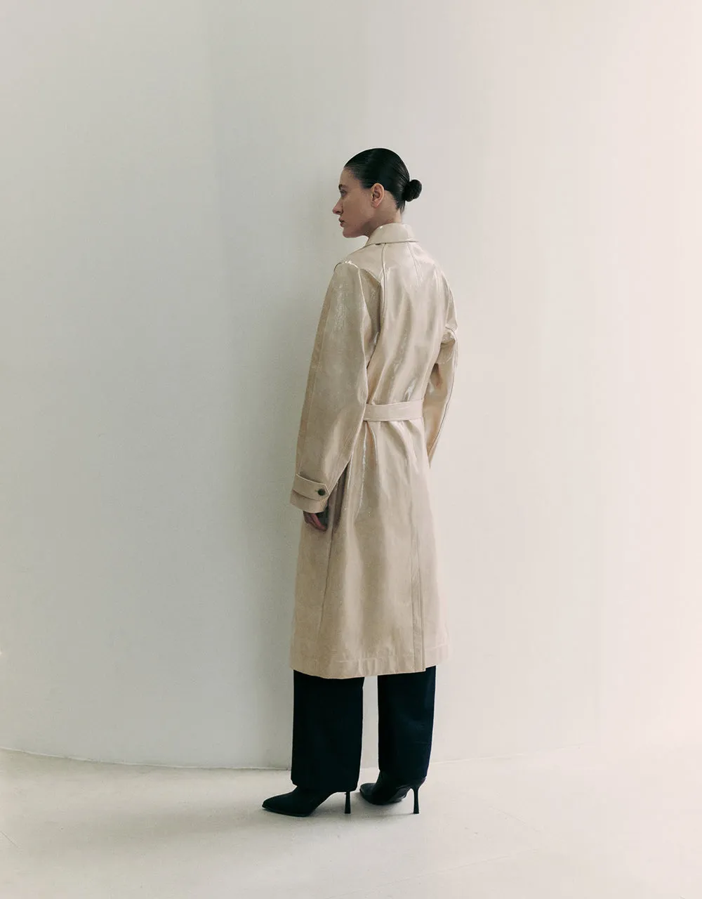 Vegan Leather Trench Coat With Belt sold by Urban Revivo product image thumbnail 5