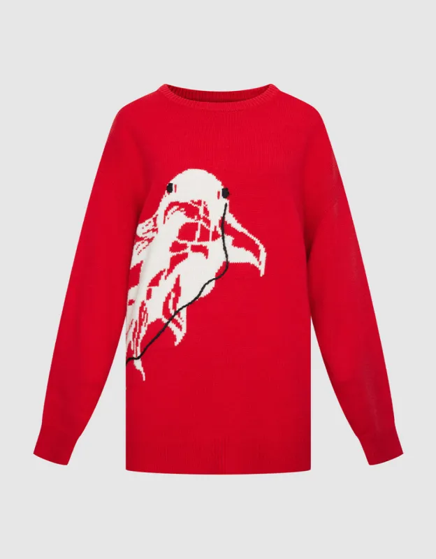 Crew Neck Holiday Sweater sold by Urban Revivo