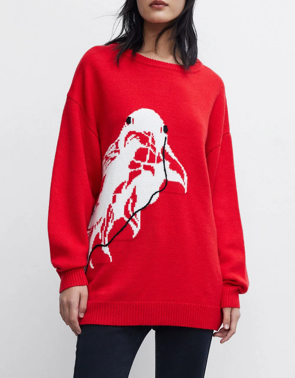 Crew Neck Holiday Sweater sold by Urban Revivo product image thumbnail 2