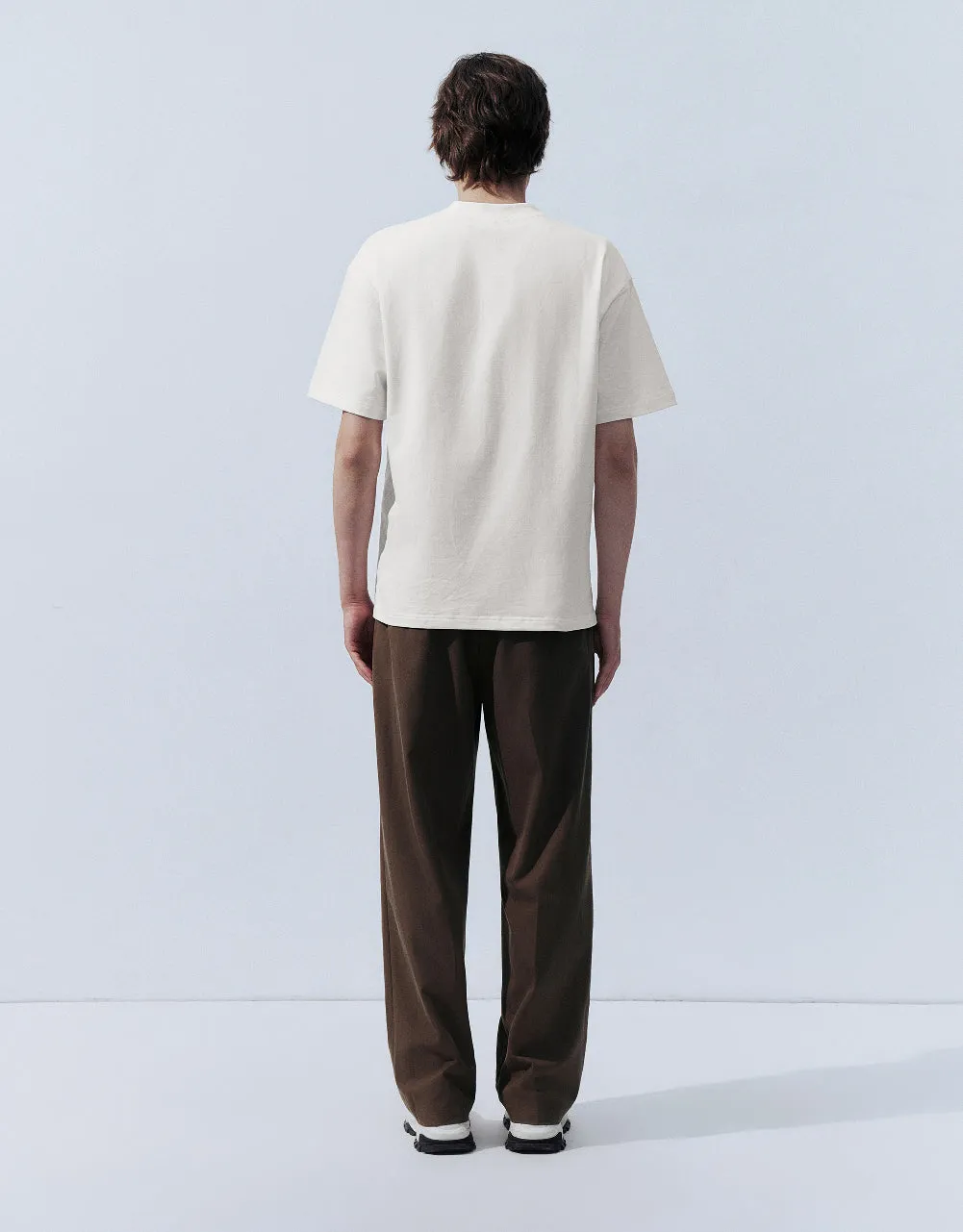 Straight Crew Neck T-Shirt sold by Urban Revivo product image thumbnail 4