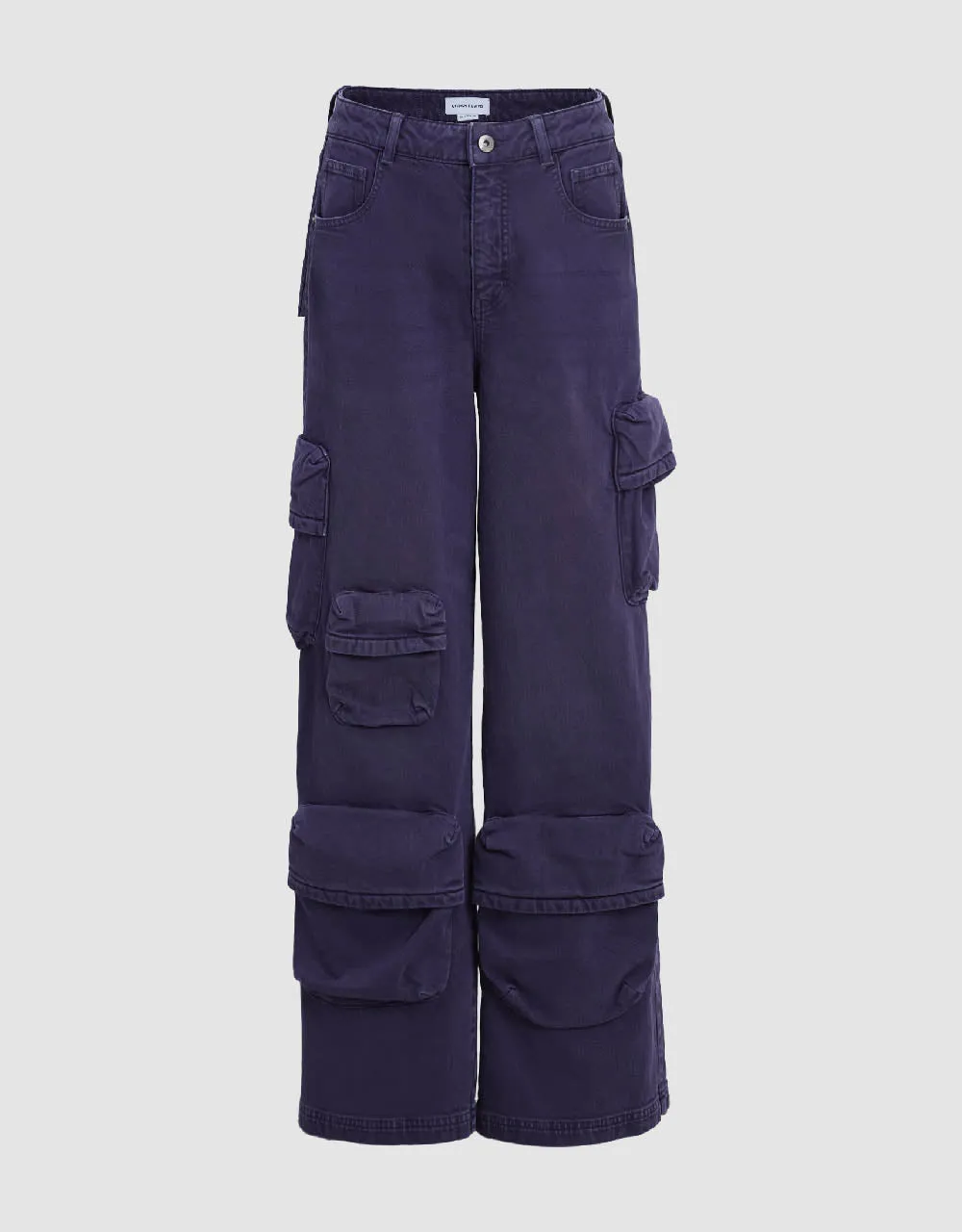 Multi-Pocket Wide-Leg Jeans sold by Urban Revivo