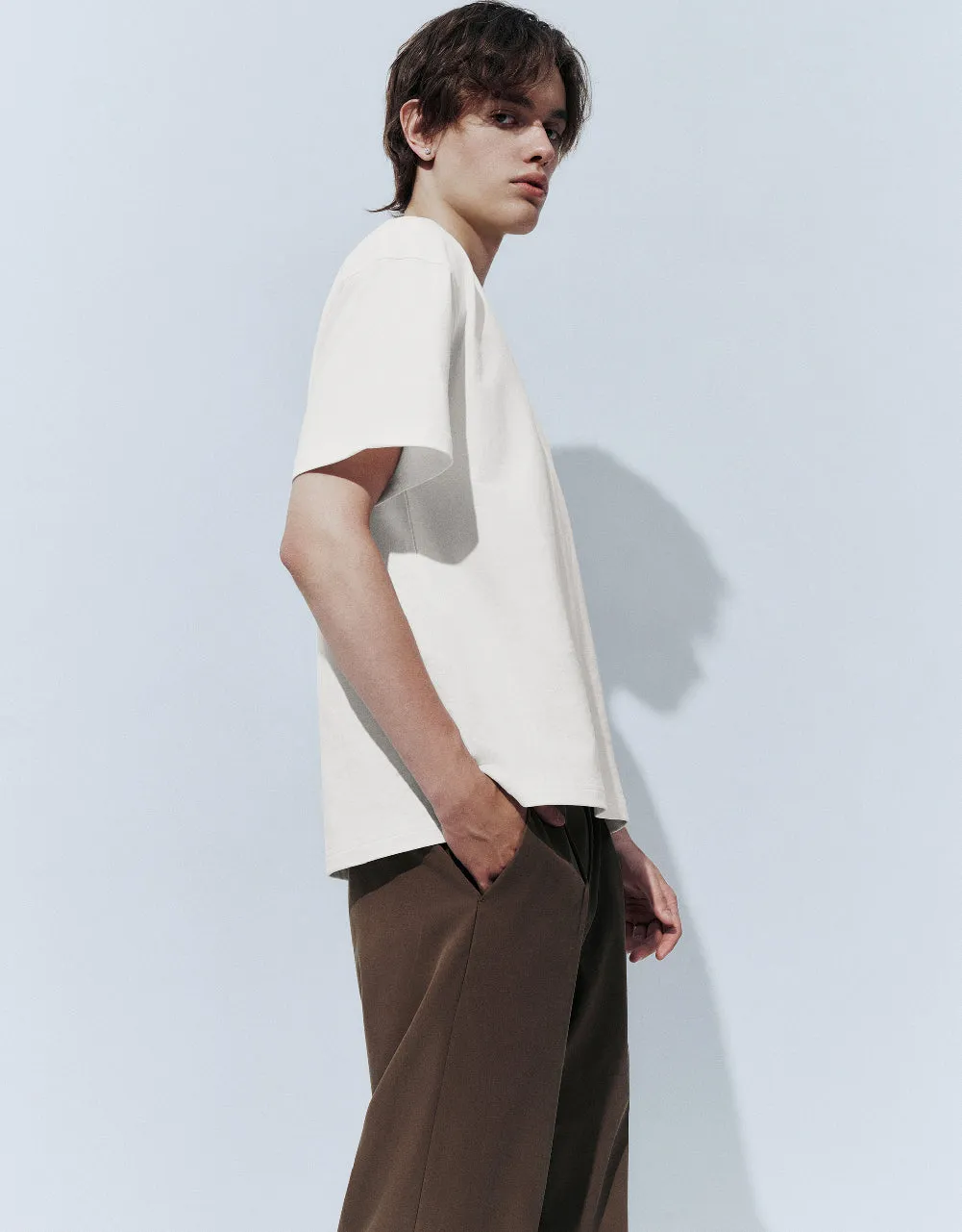 Straight Crew Neck T-Shirt sold by Urban Revivo product image thumbnail 3