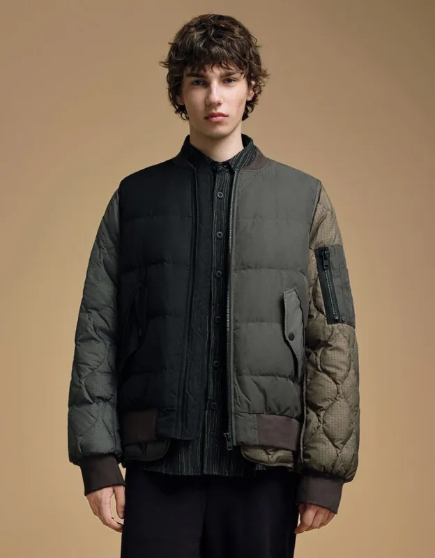 Zipper Front Loose Down Jacket sold by Urban Revivo