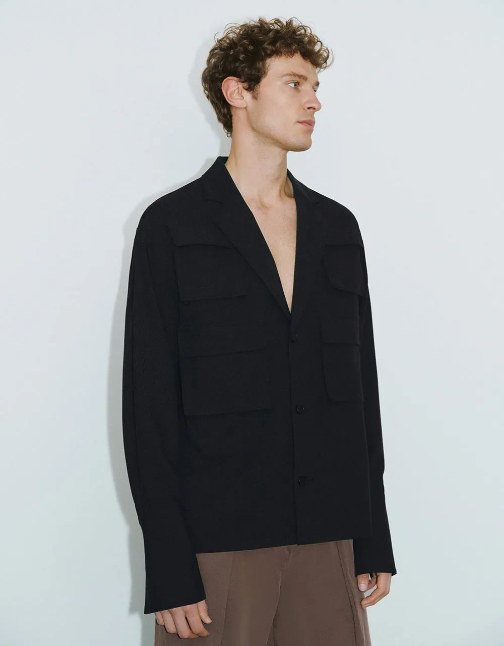 V-Neck A-Line Blazer Jacket sold by Urban Revivo