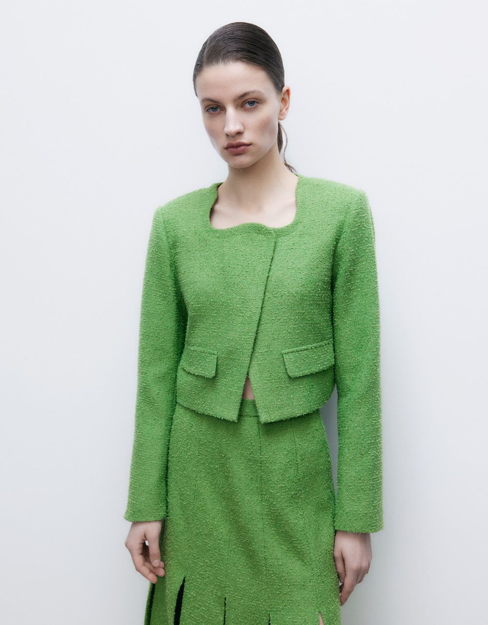 Tweed Jacket With Tailored Collar sold by Urban Revivo