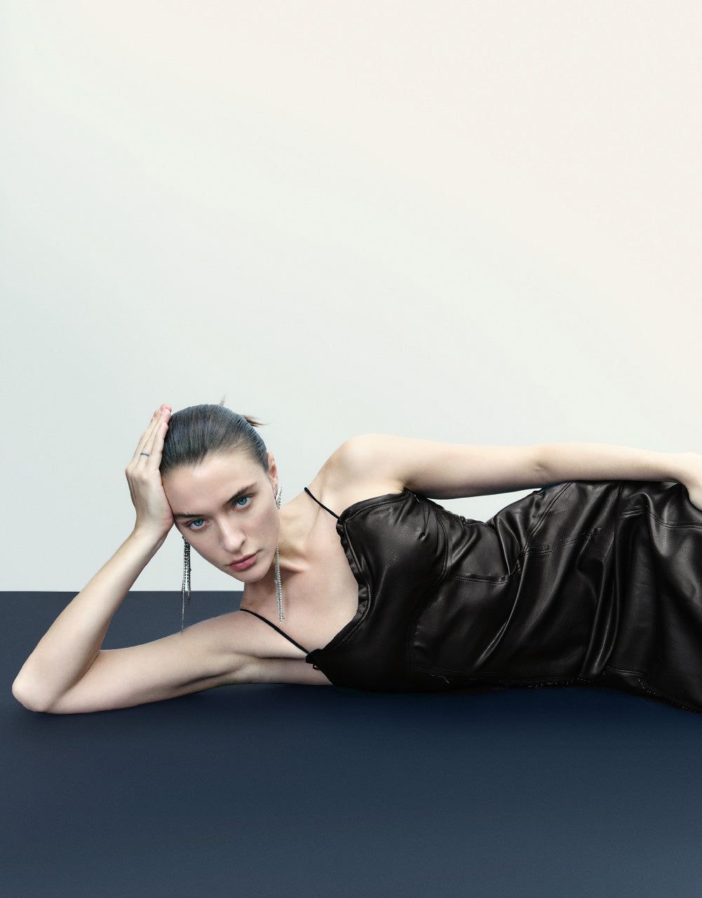 Sleeveless Vegan Leather A-Line Dress sold by Urban Revivo product image thumbnail 5