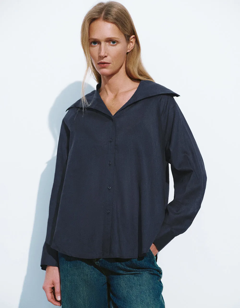 Straight V-Neck Shirt sold by Urban Revivo